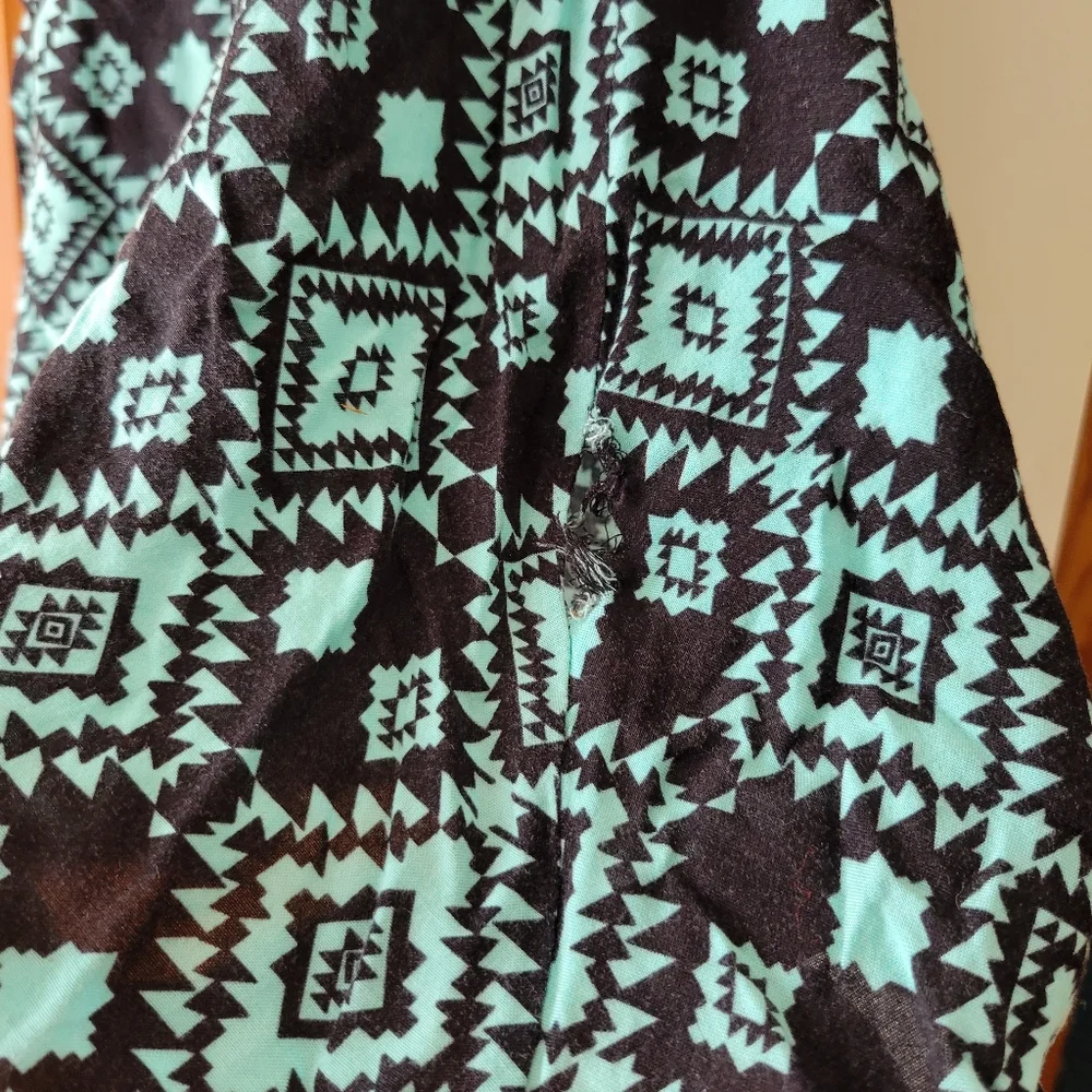 💙🩵💙Justice tribal aztec print swing tank top 8